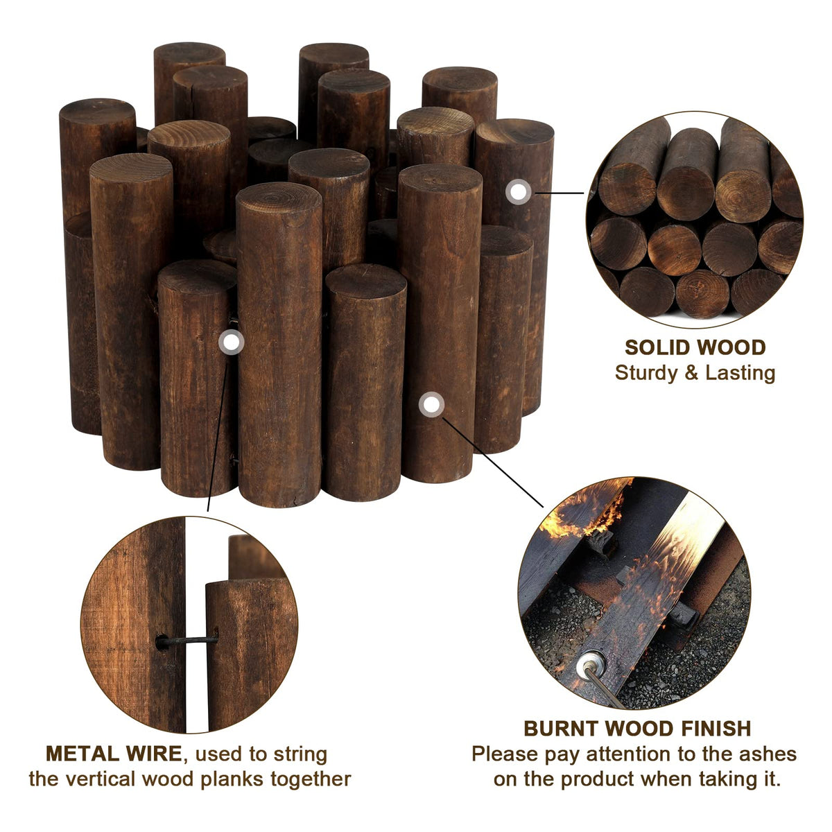 Worth Garden Log Rolls Edging borders lawn edges with decorative appeal