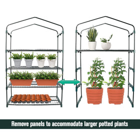 Worth Garden portable greenhouse on balcony, fits compact spaces for seasonal plants.