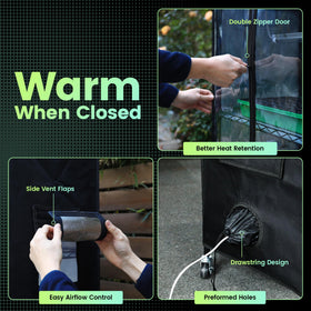 Worth Mini Greenhouse adjustable shelves adapt space for different pot sizes