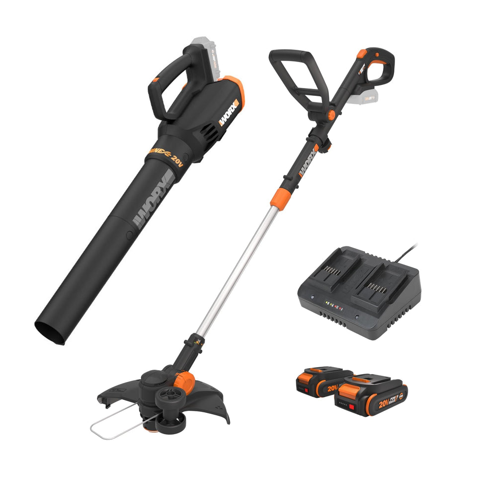 WORX WG930.2 3in1 trimmer in action for precise edges and neat borders.
