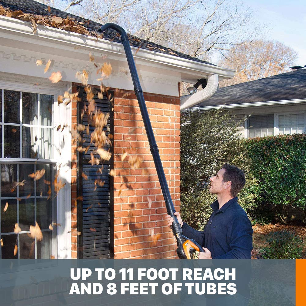 WORX GutterPro compatible blowers show easy integration with WORX vacuums.