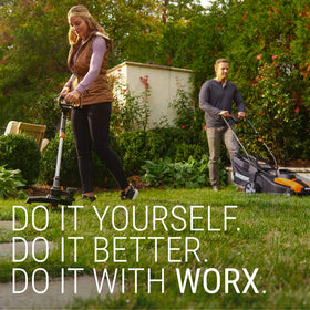 WORX GutterPro extended tubing assembly offers extra reach for first-floor gutters.