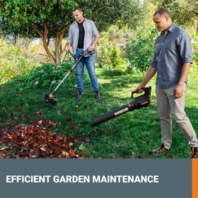 WORX inline wheeled edger for clean border lines along walkways.