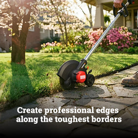 WORX Nitro 7-inch blade close-up showing streamlined design for clean cuts