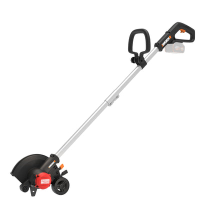 WORX Nitro edger with edge-guide alignment for precise lawn border lines