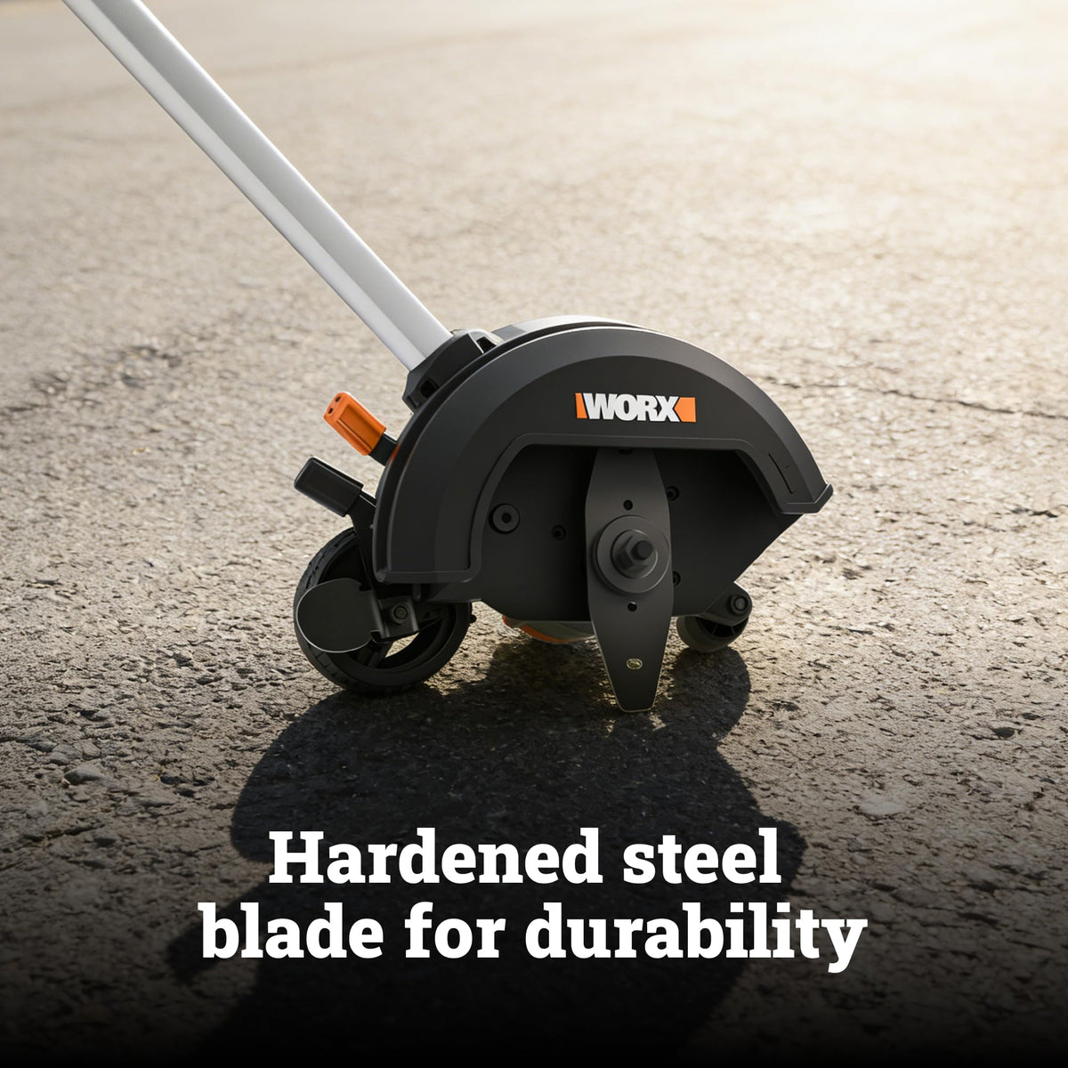 WORX Nitro edger in action along a driveway for everyday use
