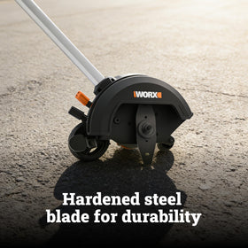WORX Nitro edger in action along a driveway for everyday use