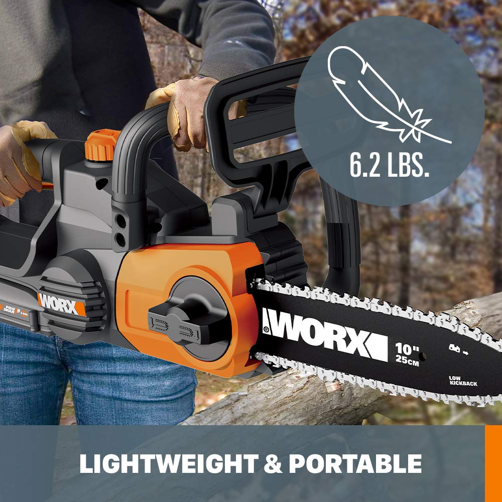 WORX oil tank level indicator to track lubrication