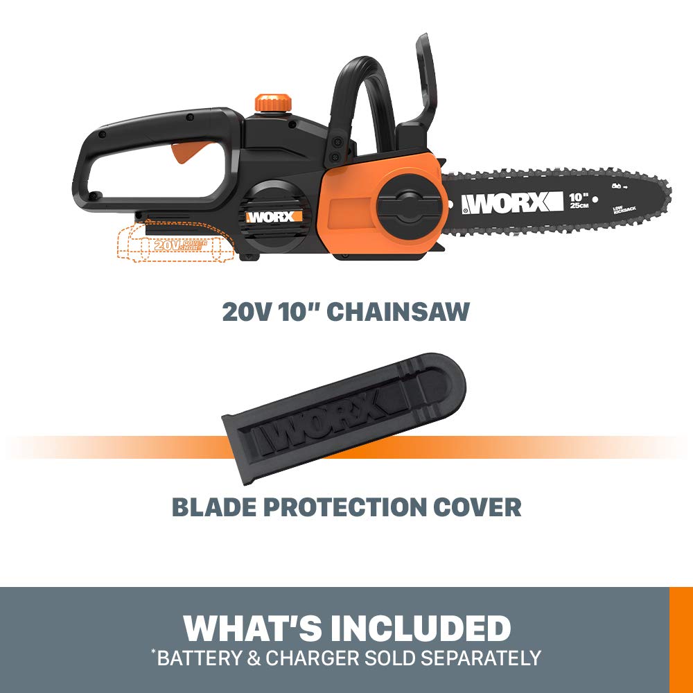 WORX onboard battery gauge shows remaining charge