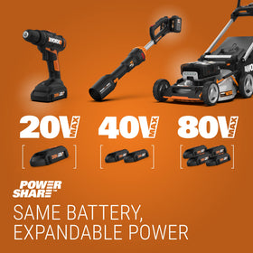 WORX pole-saw attachment WA0167 extends reach