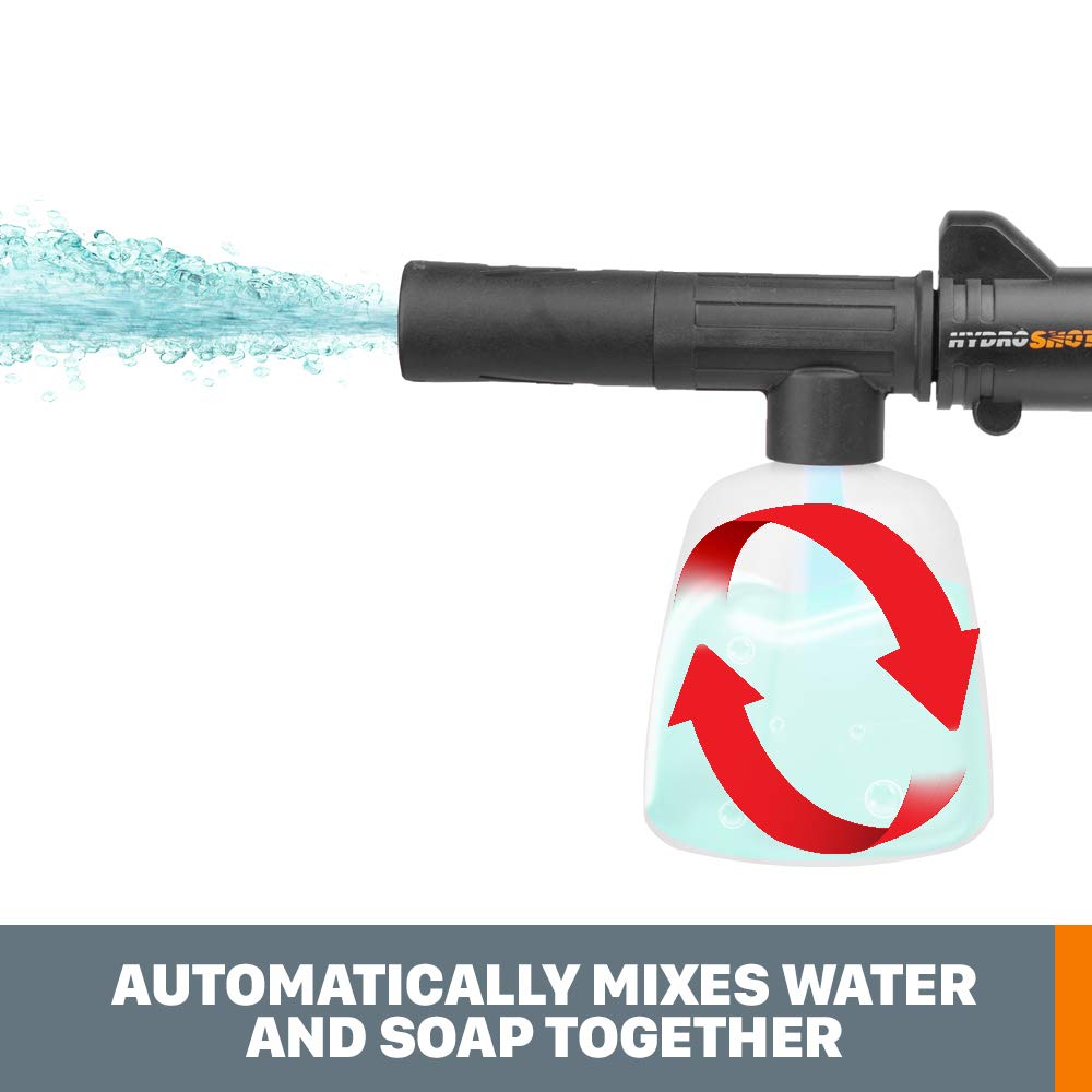 WORX quick snap connection enables rapid switching.