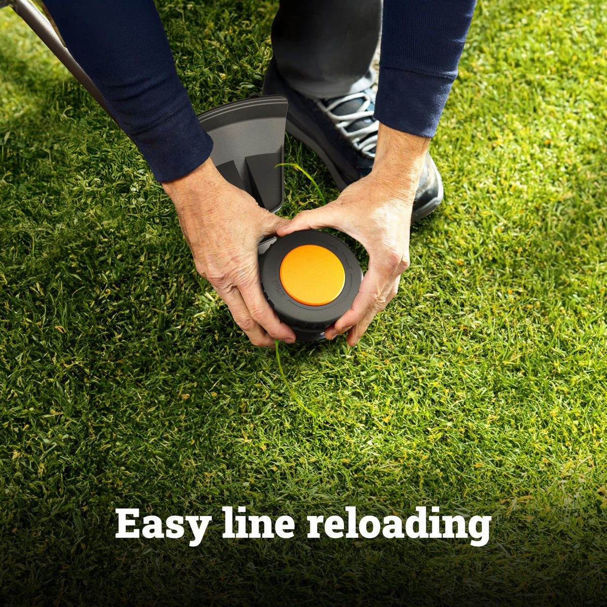 WORX trimmer converted to edger for versatile yard work.