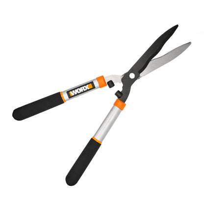 WORX WG062 hedge shears with a 9-inch steel blade for precise trimming