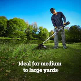 15-inch cut width enabling quicker lawn trimming