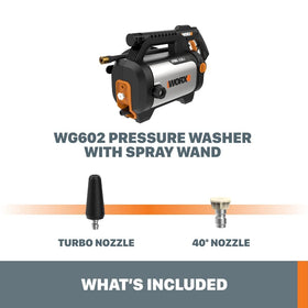 WORX WG602 20-foot hose and stable base for extended reach