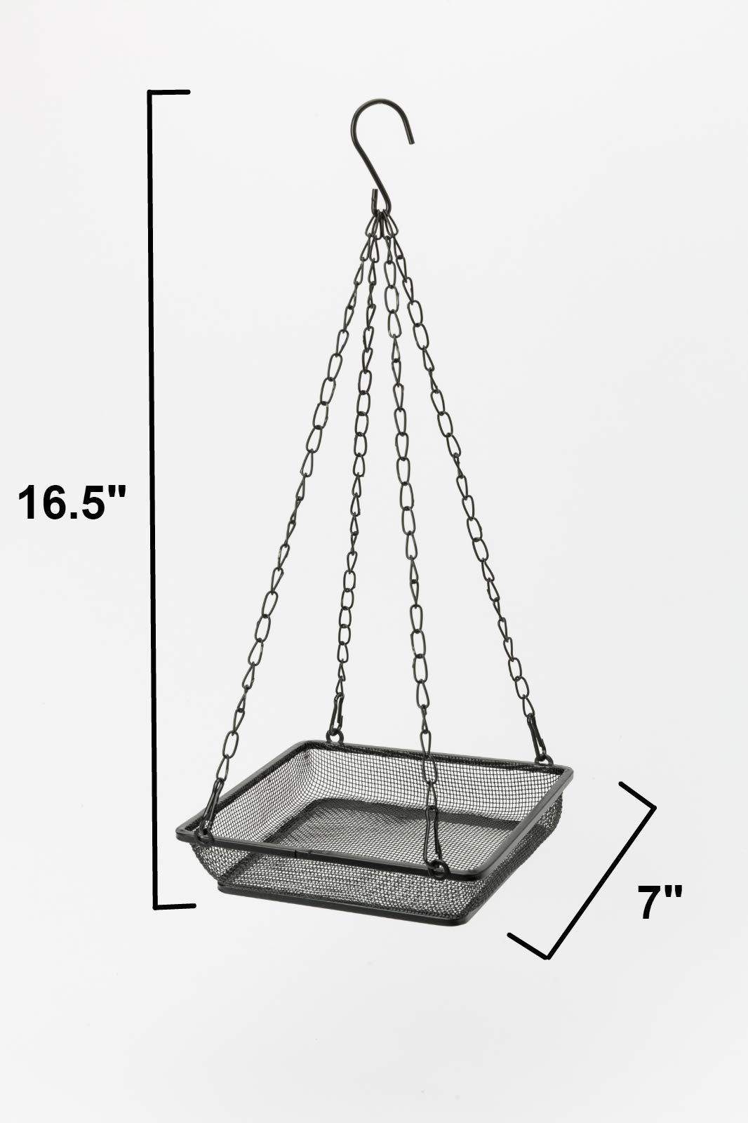 WOSIBO hanging feeder side view highlights easy hanging and stable perch
