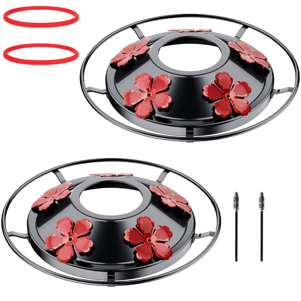 WOSIBO hummingbird feeder bottom base with black metal cover for outdoor use