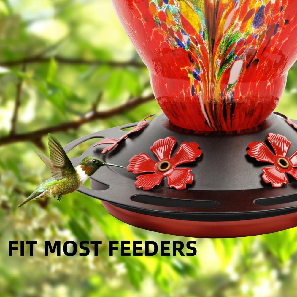 WOSIBO red flower accent adds style and helps locate nectar ports.