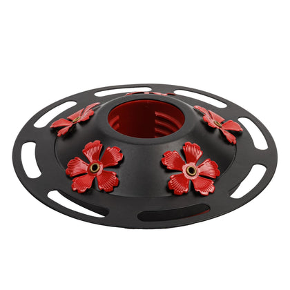 WOSIBO replacement bottom base with red plastic bottom for easy hummingbird feeding.