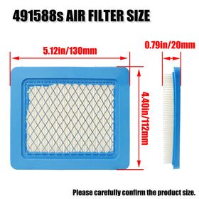 WOTIAN 491588s air filter pack side view highlighting compact design.