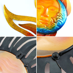Wotieuns sun and moon sculpture suitable for patio or fence.