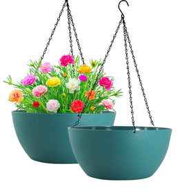 WOUSIWER 13-inch hanging planter with drainage holes for healthy indoor greenery.