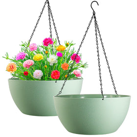 WOUSIWER 13-inch hanging planter front view for stylish indoor or outdoor display
