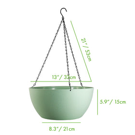 WOUSIWER 13-inch hanging planter two-pack in-use demonstrates adjustable height
