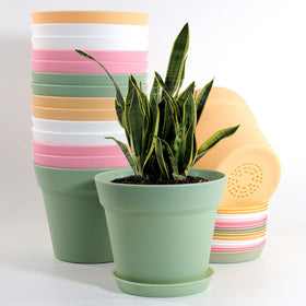 WOUSIWER 16-pack 6-inch planters set for indoor gardening