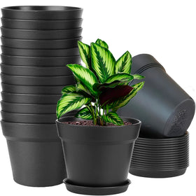 WOUSIWER 16-pack 6-inch planters with drainage holes for indoor plants