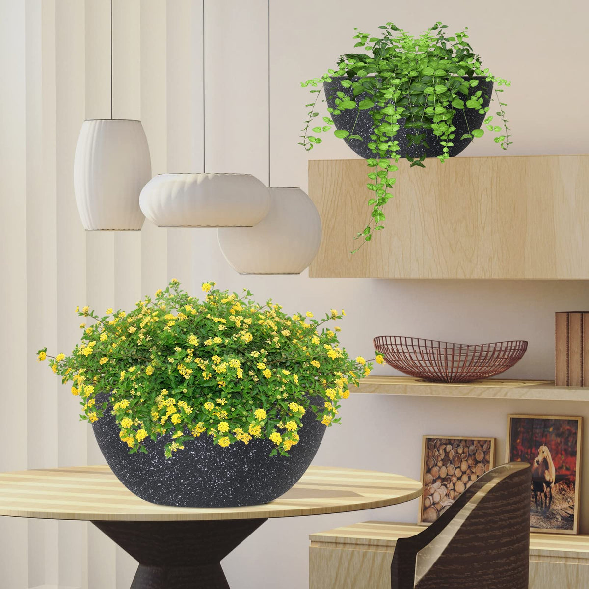 WOUSIWER gift-ready hanging planter set for plant lovers and home décor