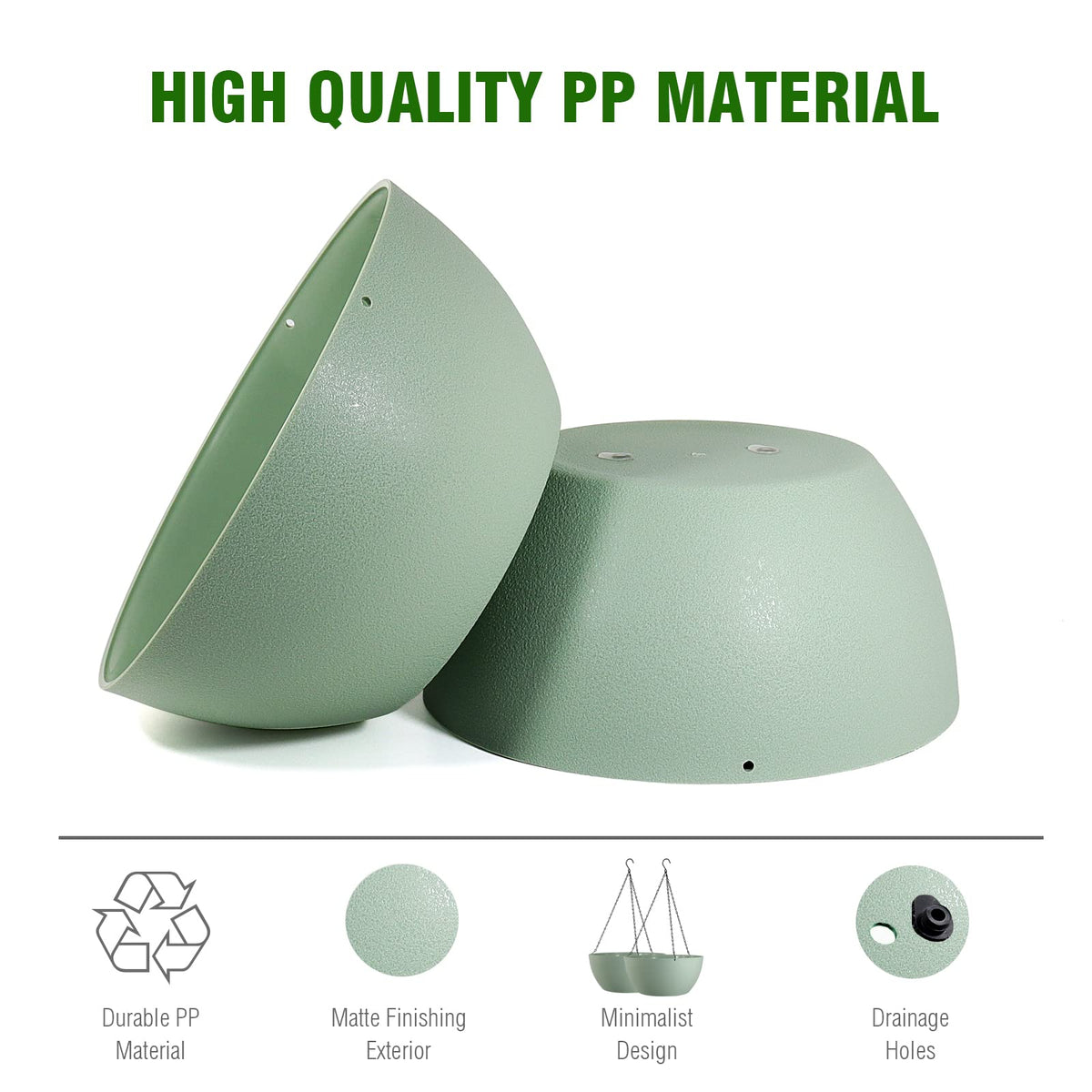 WOUSIWER hanging planter breathable plastic closeup showcases lightweight durability