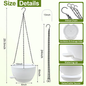 WOUSIWER reservoir tray detachable for extended, low-maintenance watering.
