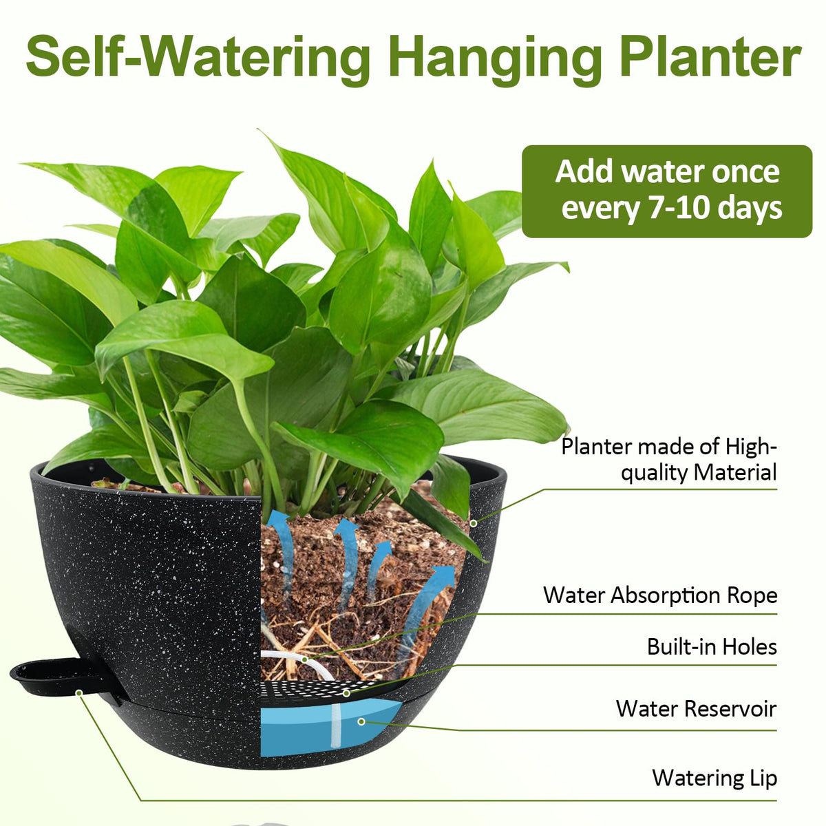 Versatile WOUSIWER planters for indoor and outdoor spaces.