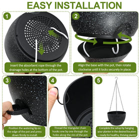 Two-pack WOUSIWER planters suitable for ivy, ferns, herbs, and succulents.