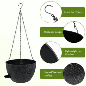 Removable tray provides 7–14 days of moisture for WOUSIWER planters.