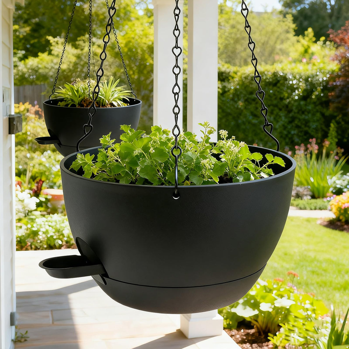WOUSIWER planter close-up shows drainage holes that improve airflow and prevent root issues