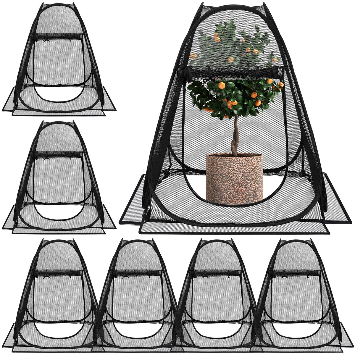 Wowangce garden net cover with zip-entry protects crops from birds.