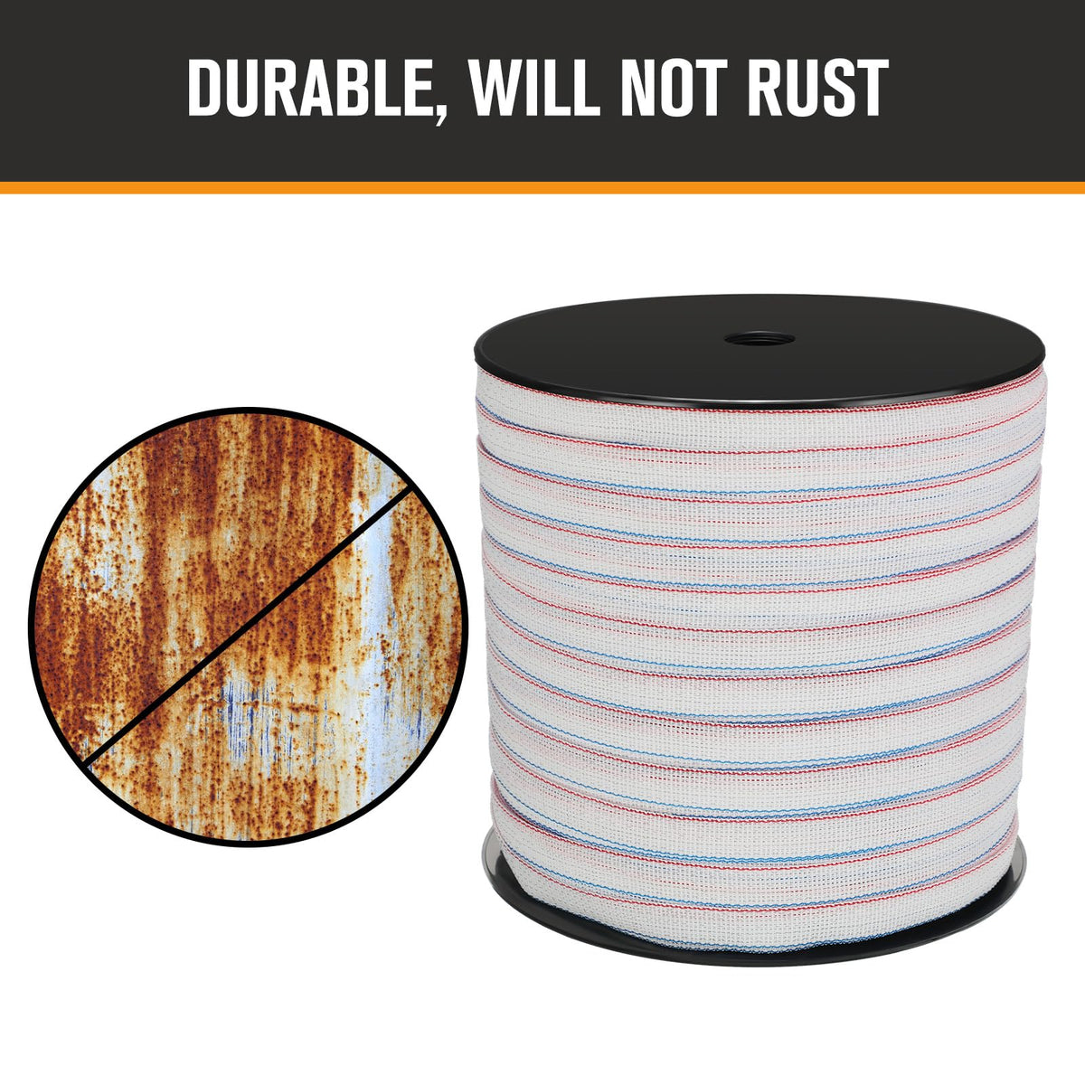 Wowangce easy installation and rewind design simplifies fence maintenance.