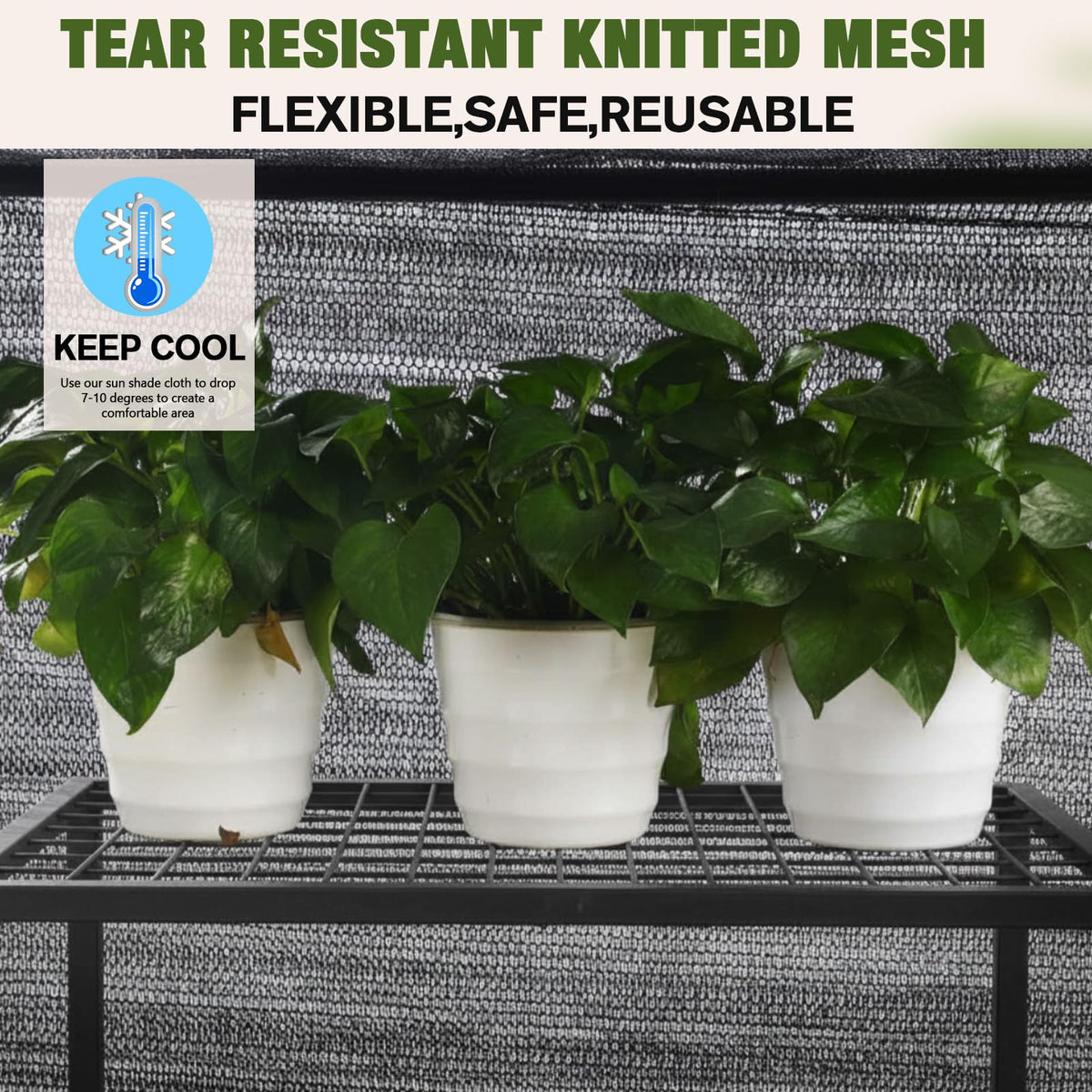 Wowangce shade cloth roll suits gardens, kennels, and greenhouses for versatile shade use.