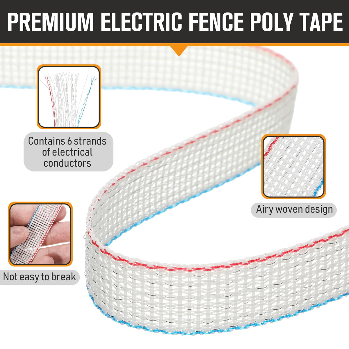 Wowangce stainless steel strands provide durable conductivity and rust resistance.