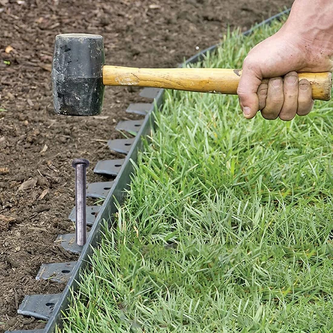 WOWCASE artificial turf anchors keep turf flat in high-traffic areas
