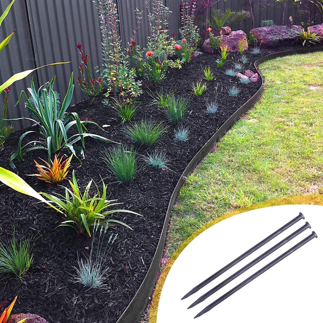 WOWCASE landscape edging installation spike simplifies DIY edging projects