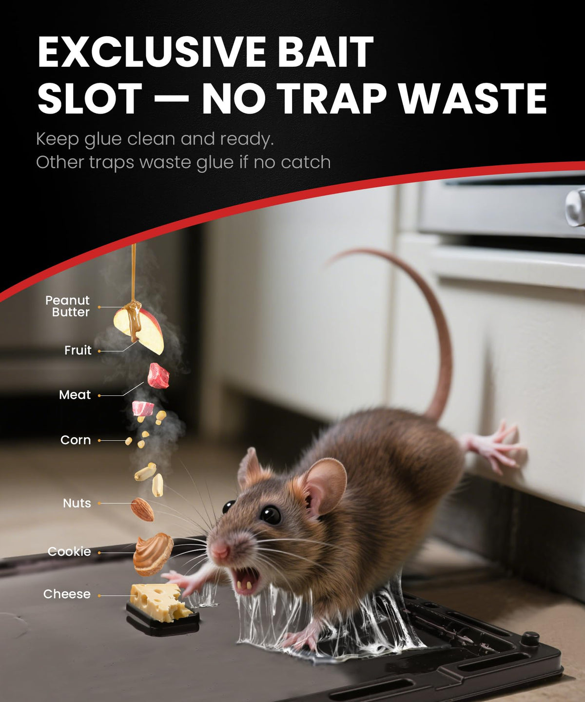 WowCatch extra sticky glue trap close-up highlights durable adhesive
