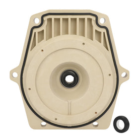 Wowewk seal plate on Whisperflo pump illustrates compatibility and reliable operation.
