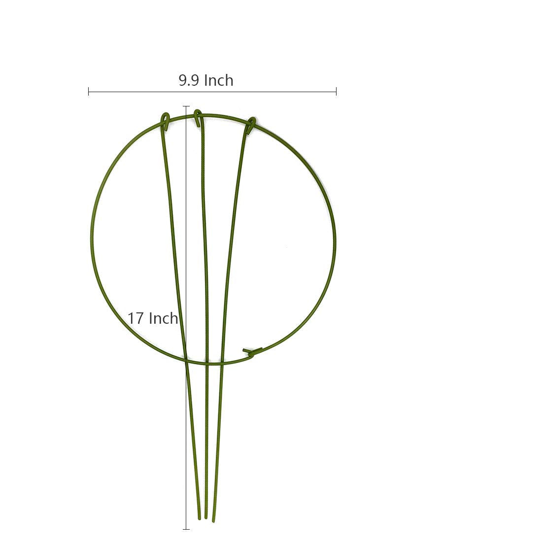 Wowoda 3-pack plant stakes in green color providing sturdy, reusable garden support