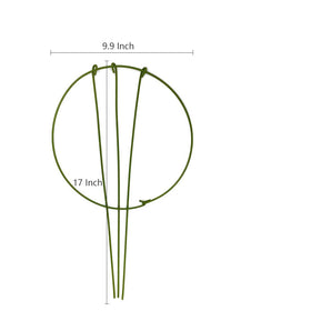 Wowoda 3-pack plant stakes in green color providing sturdy, reusable garden support