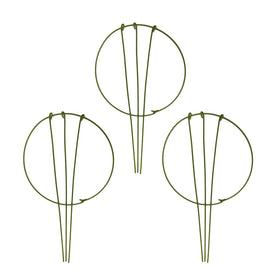 Wowoda garden plant support ring with 10 inch diameter blending with greenery to support climbing plants