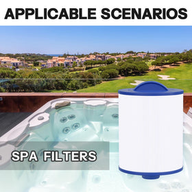 Wowreed spa filter compatible with Island Spas 06-0005-12 for simple cleaning.