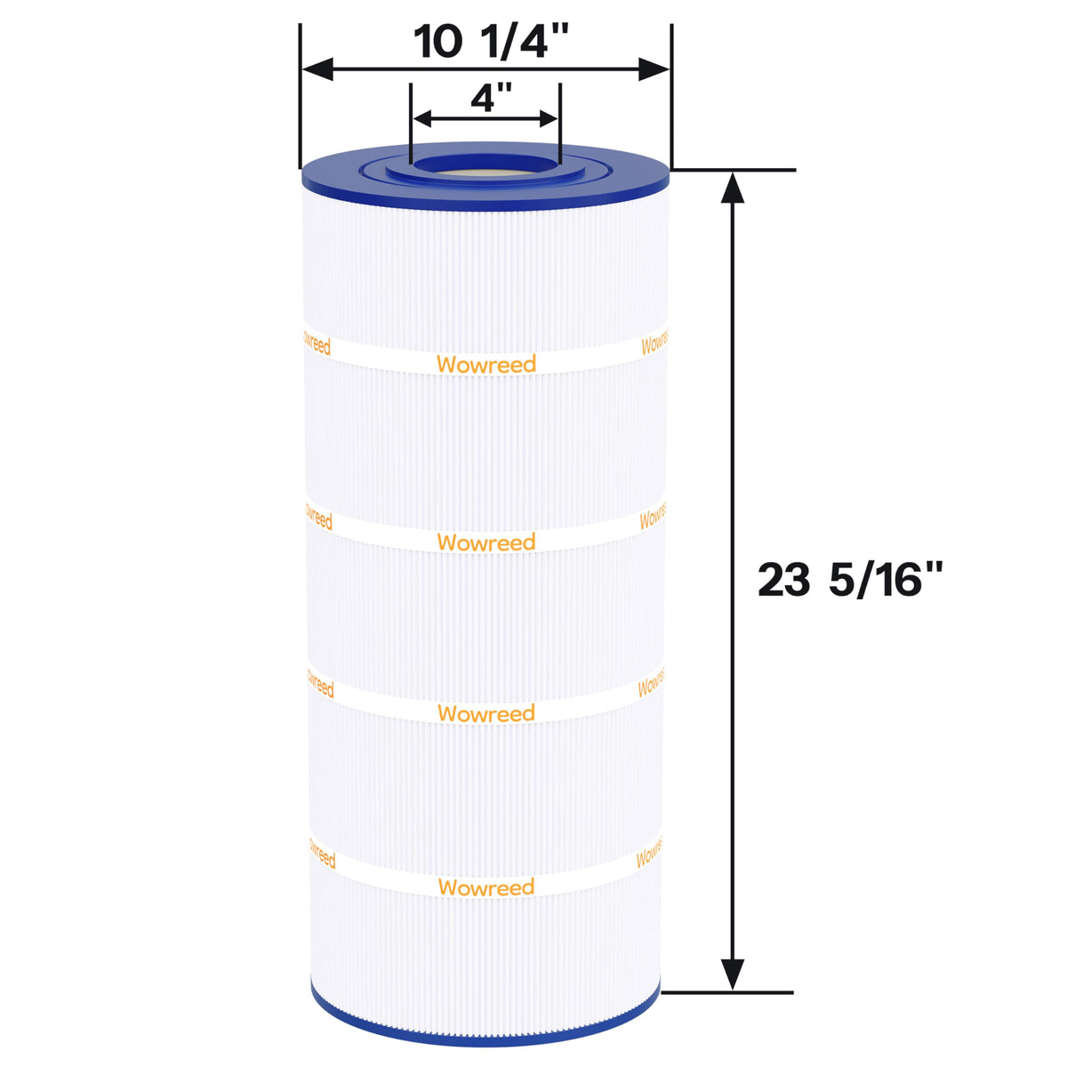 Wowreed SwimClear CX150XRE filter end cap detail demonstrates sturdy construction for long life